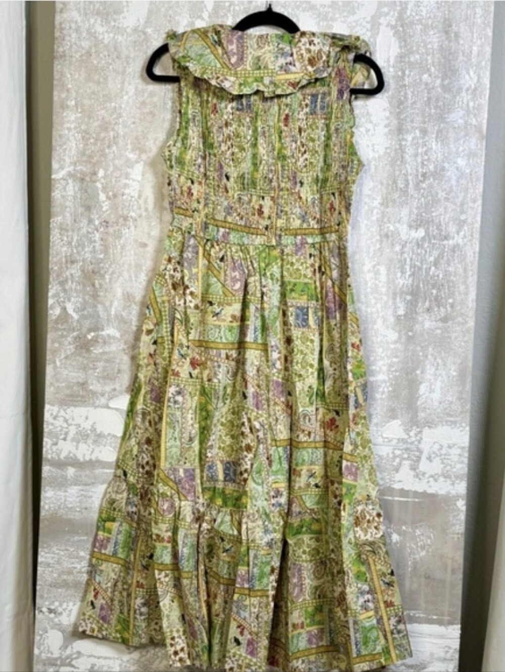 Boho Patchwork Ruffle Maxi Dress - Picture 7 of 7